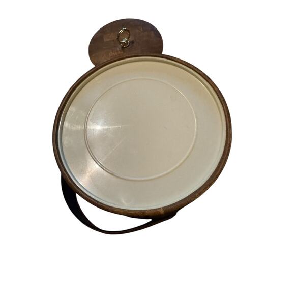 Vintage Mid-Century Wood Ice Bucket with Lid & Handle Barware MCM 1950s-60s - Picture 5 of 9